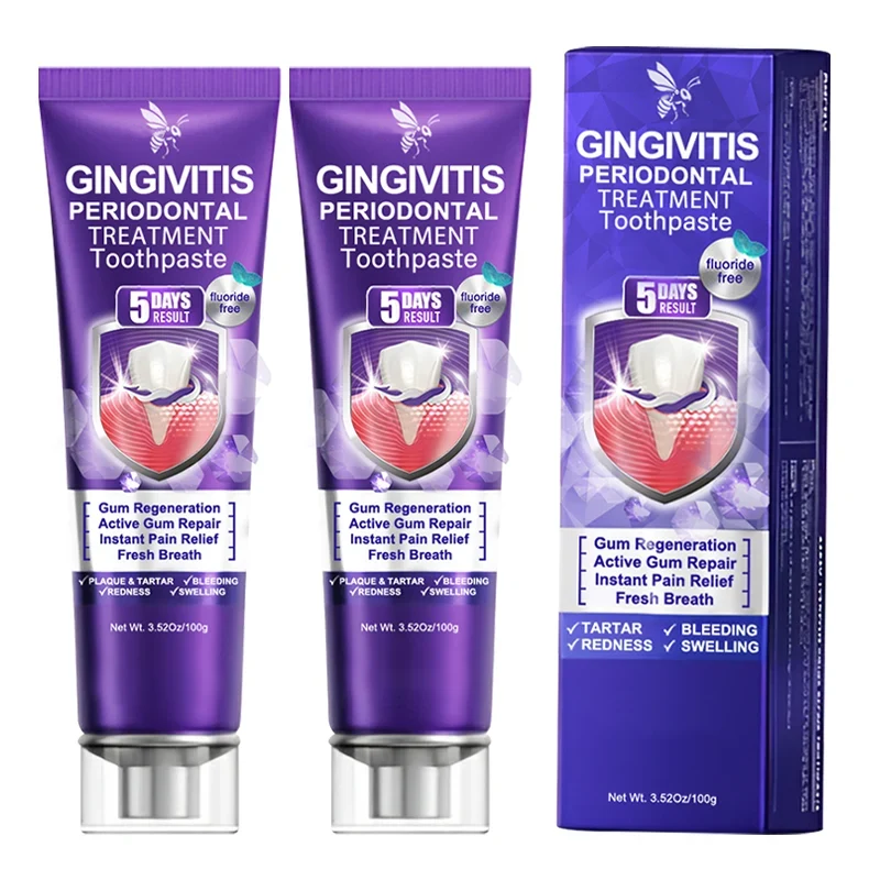 Bee venom toothpaste for treating gingivitis and periodontitis.