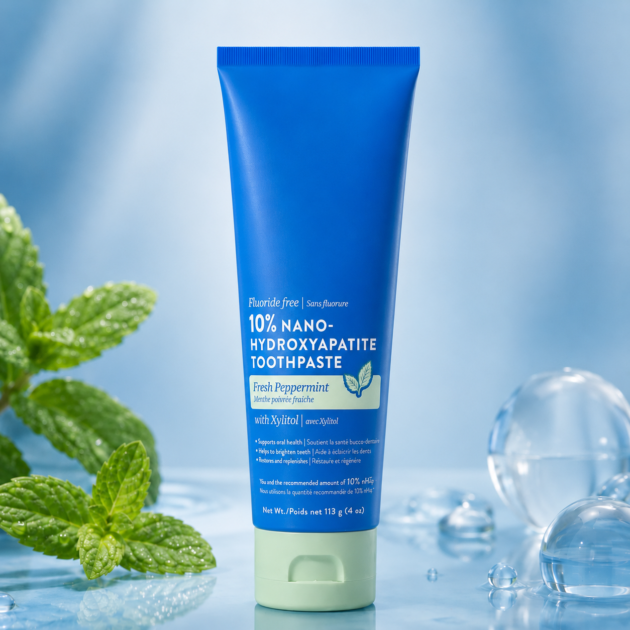 Fluoride Free Nano Hydroxyapatite Toothpaste with Fresh Mint